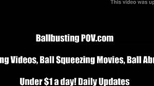 I kick your balls in pointy high heels