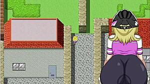 hey, watch this blonde lose the race and get her big tits grabbed? so hot in flash cycling!