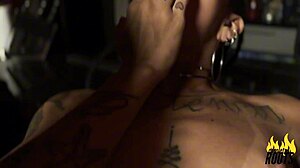 Caroleta Roots strips and gets anal assfucking with ripped clothes