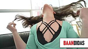 Nerdy venezuelan greta sweet arrives horny at studio for big cock