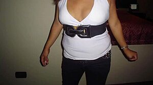 Amateur Peruvian bent over in doggystyle with condom to avoid pregnancy again.