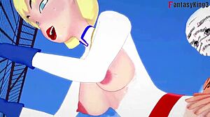 power girl intensely fucks two super men in fantasy
