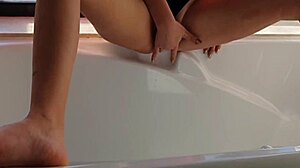 I squirted in front of the window, that hot extreme girl did too