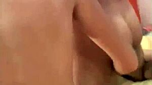 Amateur threesome fuck spied on hidden cam voyeur private sex