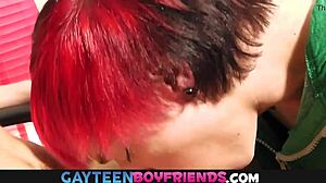 Hot twink friends and their gay teen boyfriends create a sex tape together.