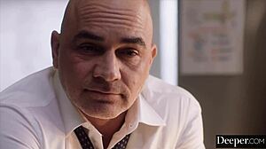 Deeper bad girl anna claire gets her mouth & pussy fucked hard