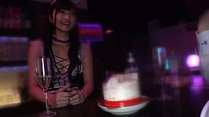 Moa's Slender Cafe Worker Craves Cock Sucking