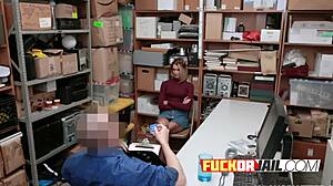 beautiful skinny blonde rides huge cock at work