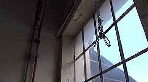 why is the babe struggling in this lesbian bondage scene?