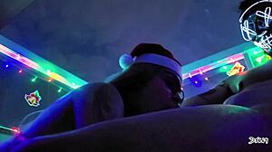 Nosso Natal Sexy with Big Cock Blowjob and Deepthroat Gozada