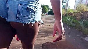 Picked up hot teen for interracial fun in the woods.