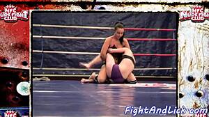 european babes wrestling naked in a boxing ring, so hot! 🥊🔥