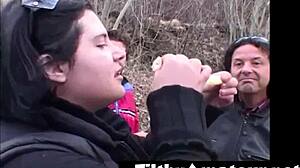 Bbw Teen 18+ Sucks Used Condoms Like a Slut!