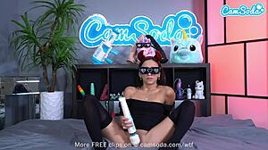 Cute teen spreads pussy and masturbates with wand 😍