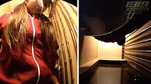 Hey, check this toilet cam HD of a curvy teen caught in action!