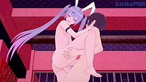 Hatsune Miku in rabbit hole sex!