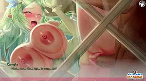 hentai girl gets creampie by window