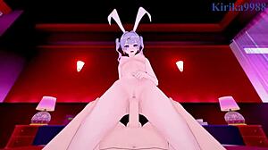 Hatsune Miku in rabbit hole sex!