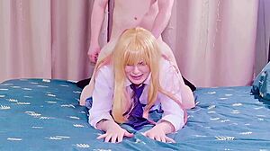 My dressed up darling Marin Kitagawa gets ANAL training with a big cock!