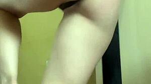 Horny redhead teen RitaFox dances sexy in heels and clothes, showing tits, pussy, and ass in fetish reality.