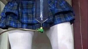 I fill it and swallow shyly