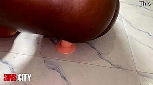 I RAMMED My Big Dildo Deep. Watched My Ebony Curves Bounce Wildly.