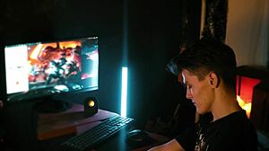 distracted him from gaming just to get drilled hard