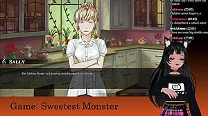 Vtuber lewdneko dives into sweetest monster hentai game for Halloween part 2.