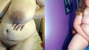 BBW在视频聊天中展示大屁股和POV