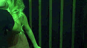 Stranded teen takes a rough pounding in the open air.