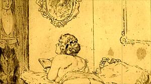 Vintage cartoon drawings from retro anime collection