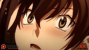 Akeno takes hard fuck from big cock in missionary and blowjob. Brunette ass gets monster pounding.