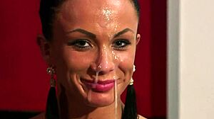 Glam euro babe sucking cock till facial! 😍