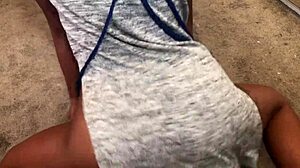 the girl twerks under her skirt, showing panties in this upskirt video