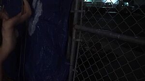 wow, anya gets rough dildo gaping in public outdoor