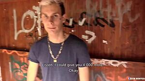 i got paid to do my first gay anal blowjob for david in czech hunter