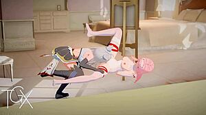 Zero Two in futanari lesbian hentai