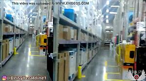 Latina flashing big ass at mall while masturbating