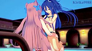 i love watching tsubasa and maria in intense futanari sex from symphogear hentai