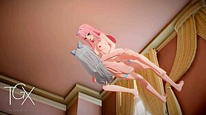 Zero Two in futanari lesbian hentai