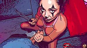 intense halloween clown fuck