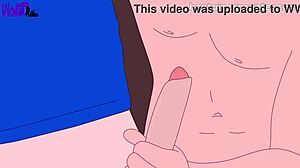 2D Gay Cartoon Stud Gets Blowjob and Fucked Hard in Action