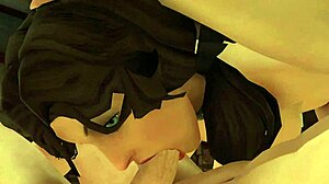 I love this true facial in hentai game