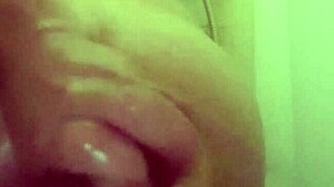 Intimate Shower Session With Dildo.