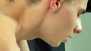 young gay couple explores first time bareback sex