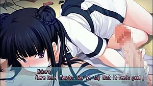 Anime Schoolgirl Gives Handjob In Majikoi