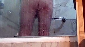 Naked gay action in a steamy public sauna