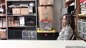 Jason Feeds Aften Opal His Huge Cock In Deepthroat At Work