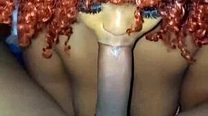 my stepsister at home asks me to fill her mouth with milk, bent over.