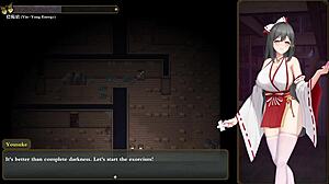 Exorcist onmyoji part 1 features intense big tits action in anime style